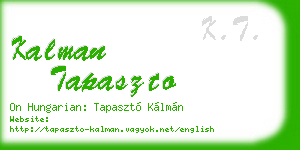 kalman tapaszto business card